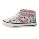 Canvas booties with little bear drawings