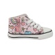 Canvas booties with little bear drawings