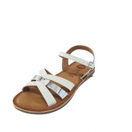 Crossed Leather Sandal